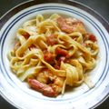 Jock's cooksnap of when they made 濃厚☆エビのトマトクリームパスタ.