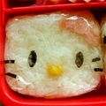 Ｒina3's cooksnap of when they made キャラ弁簡単キティちゃん＆ミミィおにぎり.