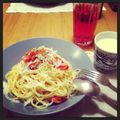 おもち丸's cooksnap of when they made 新玉ねぎとスモークサーモンのパスタ.