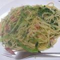 みるくクロワッサン's cooksnap of when they made 簡単！ 豆苗とベーコンのパスタ☆.