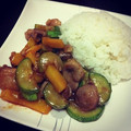 hereismiho's cooksnap of when they made 夏はコレ！夏野菜と鶏ももの中華炒め.