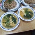 まっきー♪３７'s cooksnap of when they made ワカメスープならぬほうれん草スープ.