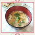 ＴＯＭＯＷＡＴ's cooksnap of when they made 人参と椎茸のかきたま汁.