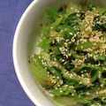 happyren's cooksnap of when they made セロリの葉の韓国風ナムル.