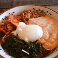 さんぱうろ's cooksnap of when they made ★納豆とろろキムチそば(温玉のせ)★.