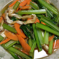 えりり05's cooksnap of when they made 小松菜と人参とじゃこの煮浸し.