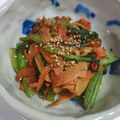 けいうの's cooksnap of when they made 人参丸1本！ペラペラ人参のゴママヨ炒め.