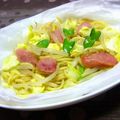 のんのん_mom's cooksnap of when they made 食べたらはまるっ‼‼‼めんつゆ焼きそば✿.