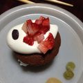 みーまま☆ミ's cooksnap of when they made チーズクリームと苺のココアカップケーキ.