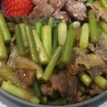 めかにか's cooksnap of when they made お肉とにんにくの芽　やわらか炒め.