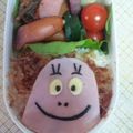 ミルクカリン's cooksnap of when they made キャラ弁☆のり弁deバーバパパ.