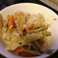 Plok's cooksnap of when they made 春の薫り♡桜海老と牛蒡の炊き込みご飯.