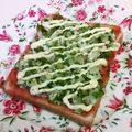 龍青空ママ's cooksnap of when they made ✰玉葱とピーマンのピザ風トースト✰.