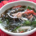 アスカチャチャ's cooksnap of when they made カニカマきゅうりもずく酢.