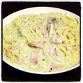 がちゃの's cooksnap of when they made ジェノバクリームパスタ★.