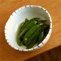 yyyyyyyyyo's cooksnap of when they made スナップえんどうの辛子醤油和え.