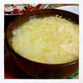 kashikyo's cooksnap of when they made ふわふわ卵のゆで鶏スープ.