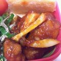 てぃぽりん's cooksnap of when they made 鶏もも肉のケチャップソース炒め☆球児弁当.
