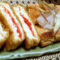 samemoon22's cooksnap of when they made 栃尾油揚げのバターめんたい.