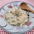 在宅勤務のおじさん's cooksnap of when they made キノコとベーコンの簡単チーズリゾット.