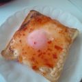 菅谷神輿愛好会's cooksnap of when they made ❤スイートチリマヨ＆目玉トースト❤.