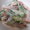 kimimaruo's cooksnap of when they made 残り物ローストチキンとオクラの胡麻マヨ.