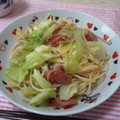 ぽんよ's cooksnap of when they made キャベツ・ウインナ・キノコのスパゲティ.