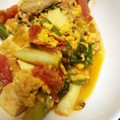 サトモユリア's cooksnap of when they made 厚揚げとトマトと豚肉の卵とじ.
