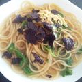 azu211's cooksnap of when they made Ｗで香る～☆三つ葉とワサビの和風パスタ.