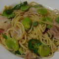 くっくのん's cooksnap of when they made そら豆とベーコンのペペロンチーノ.