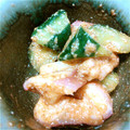★くーちゃん★'s cooksnap of when they made タコと胡瓜のごまキムチ和え.