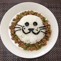 ぶ〜こ♡'s cooksnap of when they made ちびっこ向けの納豆ご飯♫.