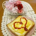 るるおか's cooksnap of when they made 五分で朝ごはん★チーズたまごトースト.