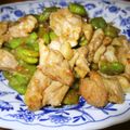 ﾕﾁｮﾝ好き好き恵's cooksnap of when they made 鶏肉と空豆のオイスター炒め.