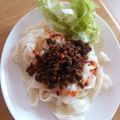 スリーエクボ's cooksnap of when they made らくちん☆きしめんで、ジャージャー麺！！.
