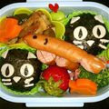 mama0808's cooksnap of when they made 簡単！キャラ弁！クロネコちゃんおにぎり　.