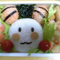 もも亀's cooksnap of when they made キャラ弁！うーたん弁当.