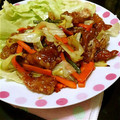 猫ﾏンﾏ's cooksnap of when they made カリカリ鶏皮と残り野菜の甘辛中華炒め.