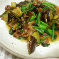 ちゃまちゃまめ's cooksnap of when they made 豚肉とわらびと茄子と小松菜の塩麹炒め.