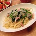 ＊優結＊'s cooksnap of when they made 新玉ねぎとほうれん草のパスタ・バター味.