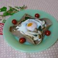 かおpon's cooksnap of when they made そば粉と全粉粒の　ガレット♡.