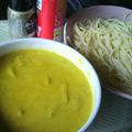 ろんびえん's cooksnap of when they made 南瓜煮物でポタージュつけパスタ.