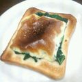 亜久里's cooksnap of when they made ほうれん草とチーズトースト.