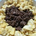 uunn's cooksnap of when they made 一瞬☆鶏そぼろ丼.