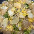 なーなちゃん's cooksnap of when they made 薄切り大根と白菜♪こってり甘味噌煮込み♪.
