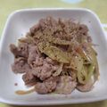 107yoko's cooksnap of when they made 豚バラと大葉とみょうがのバタポン炒め.