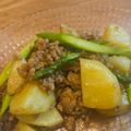 AKI∵'s cooksnap of when they made アスパラと豚ひき肉のオイスターカレー炒め.
