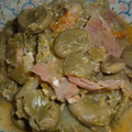 モグぞう's cooksnap of when they made サヤも活用♪そら豆と生ハムの煮込み.