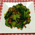 dance37's cooksnap of when they made 小松菜と納豆のニンニク炒め.