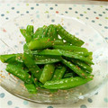 ぴよ家's cooksnap of when they made さやえんどうの胡麻和え.